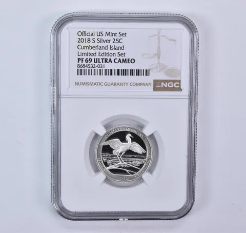 2018-S ATB Quarter Silver Cumberland Island Limited Edition Set PF69 UCAM NGC