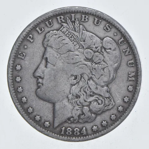 Early - 1884 Morgan Silver Dollar - 90% US Coin *879