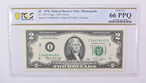 $2 1976 Minneapolis MN FRN Fr#1935-I Gem Unc 66 PPQ PCGS