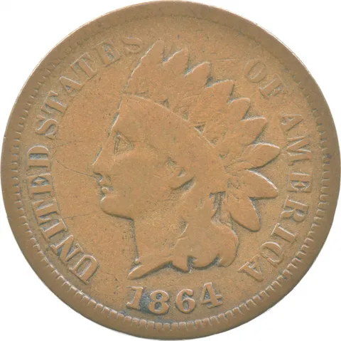 1864-L Indian Head Cent a8980