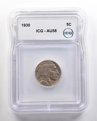 1930 Indian Head Buffalo Nickel AU58 ICG *4433