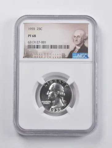 PF68 1955 Washington Quarter NGC *2977