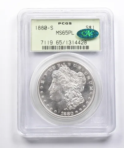 MS65 PL 1880-S Morgan Silver Dollar CAC PCGS OGH PQ Upgrade? a3621
