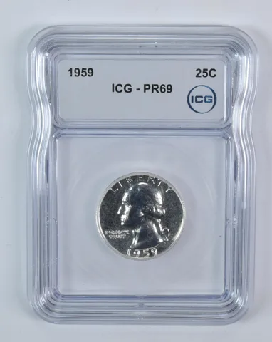 1959 Washington Quarter PR69 ICG