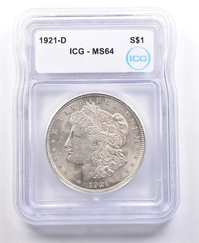 1921-D Morgan Silver Dollar MS64 ICG *4651