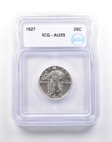 1927 Standing Liberty Quarter AU55 ICG *5091