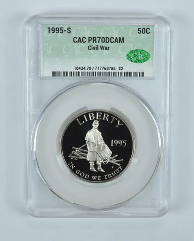 1995-S Civil War Commemorative Half Dollar PR70 DCAM CAC CACg