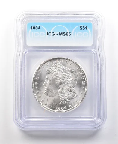 1884 Morgan Silver Dollar MS65 ICG a1088