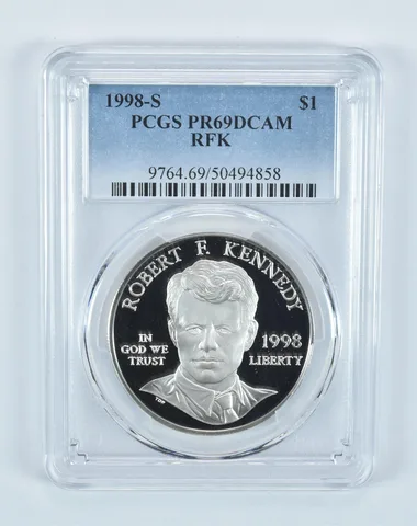 1998-S Robert F Kennedy Commemorative Dollar PR69 DCAM PCGS Blue Label