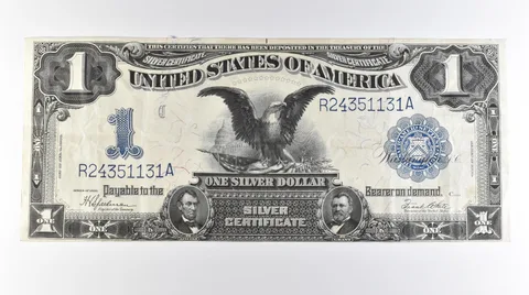1899 $1 United States Black Eagle Silver Certificate Large Note FR#236 a0681