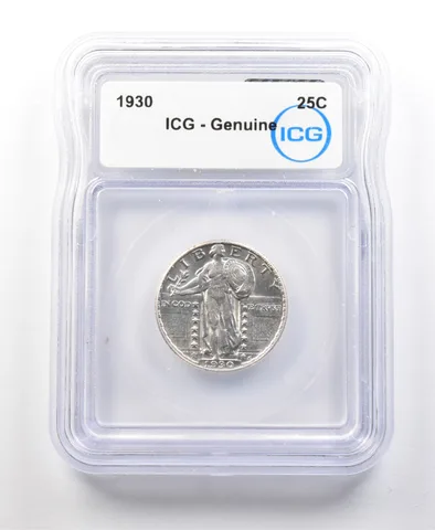 1930 Standing Liberty Quarter Genuine ICG *1094