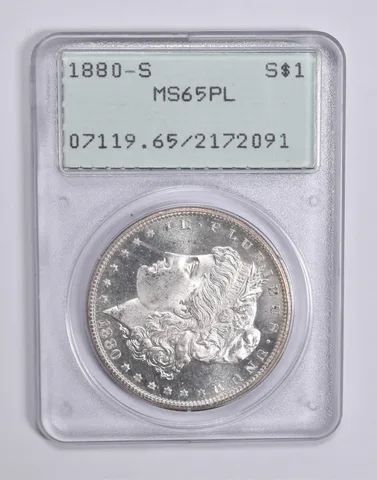 MS65 PL 1880-S Morgan Silver Dollar PCGS Rattler Upgrade? *0328