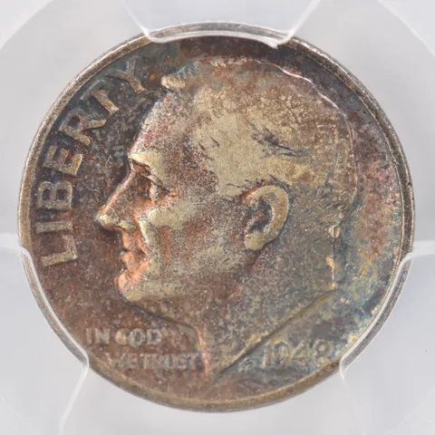 1948 Roosevelt Dime VF25 PCGS Beautiful Tone *0780