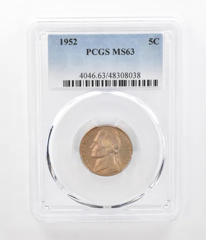 1952 Jefferson Nickel MS63 PCGS Beautiful Tone *2411