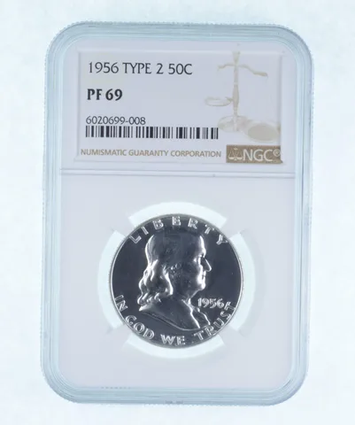 PF69 1956 Franklin Half Dollar - Type 2 - Graded NGC *1289