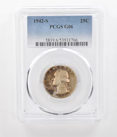1942-S Washington Quarter G06 PCGS Beautiful Tone a1089