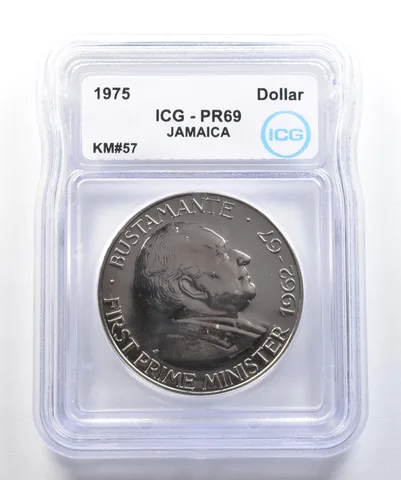 1975 Jamaica Dollar KM#57 PR69 ICG *7818