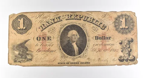 1855 $1 Rhode Island Bank Of The Republic Obsolete Note *3757