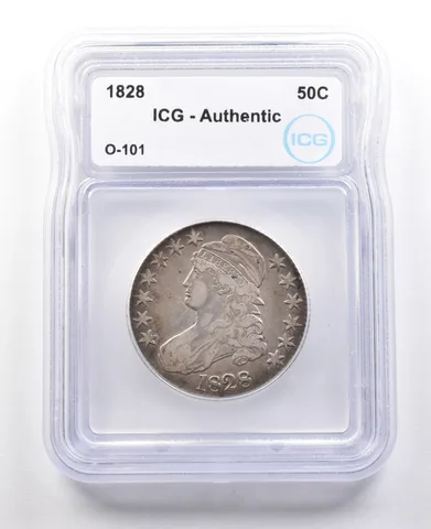 1828 Capped Bust Half Dollar O-101 Authentic ICG *2954