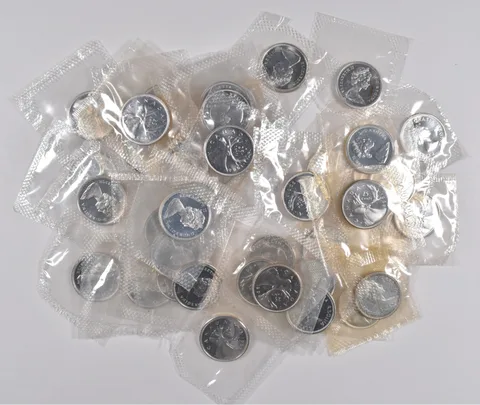 (40) PROOF LIKE 80% Silver Canada Quarters Roll $10 Collection Lot
