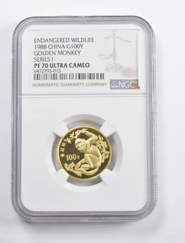 PF70 UCAM 1988 China 100 Yuan Golden Monkey Series I NGC TOP POP a3505