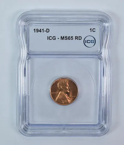 1941-D Lincoln Wheat Cent MS65 RD ICG