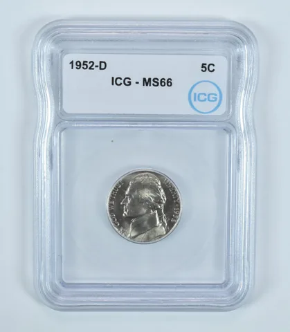 1952-D Jefferson Nickel MS66 ICG