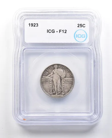 1923 Standing Liberty Quarter F12 ICG *4436