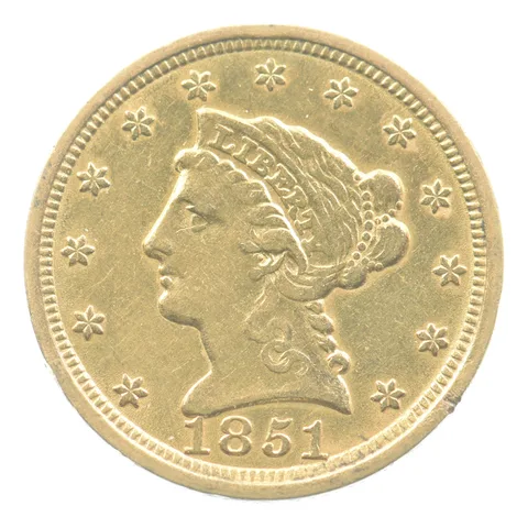 1851 $2.50 Liberty Head Gold Quarter Eagle *5636