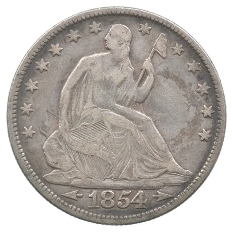 1854 Seated Liberty Half Dollar Arrows *8908