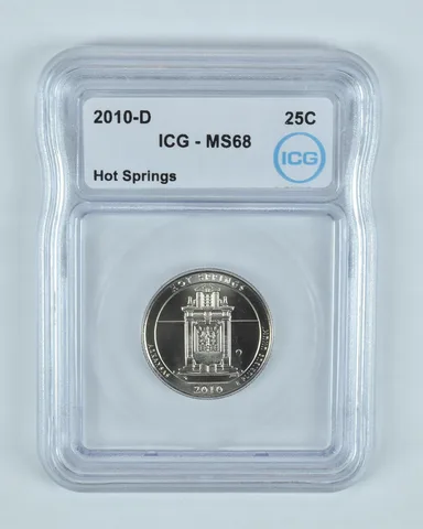 2010-D Washington Quarter ATB Hot Springs MS68 ICG