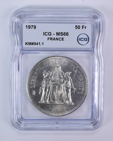 1979 France 50 Francs KM#941.1 MS66 ICG