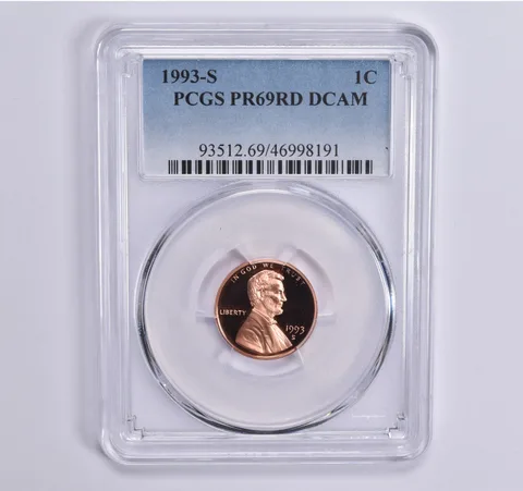 1993-S Lincoln Memorial Cent PR69 RD PCGS Blue Lbl