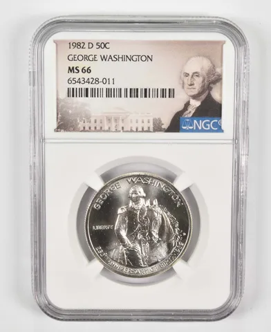 1982-D George Washington Commemorative Half Dollar MS66 NGC Special Label