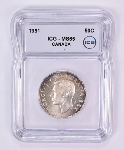 1951 Canada 50 Cents MS65 ICG Beautiful Tone *1186