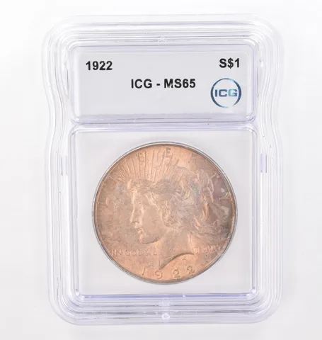 1922 Peace Silver Dollar MS65 ICG Beautiful Tone *4297