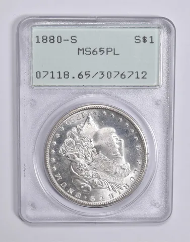 MS65 PL 1880-S Morgan Silver Dollar PCGS Rattler Upgrade? a0327