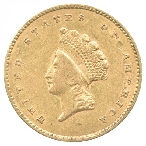 1855 $1 Indian Princess Head Gold Dollar Type 2 *1731