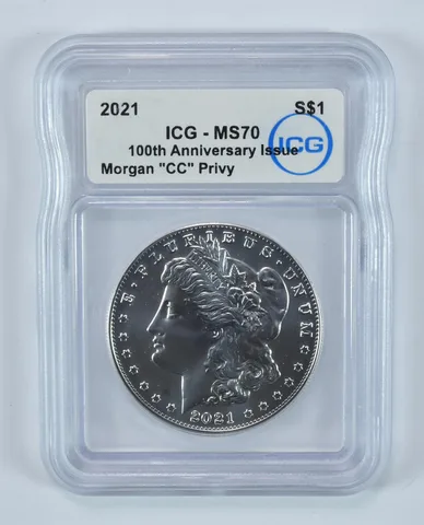 2021-CC Morgan Silver Dollar MS70 ICG