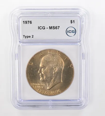 1976 Eisenhower $1 Type 2 MS67 ICG Beautiful Tone *0898