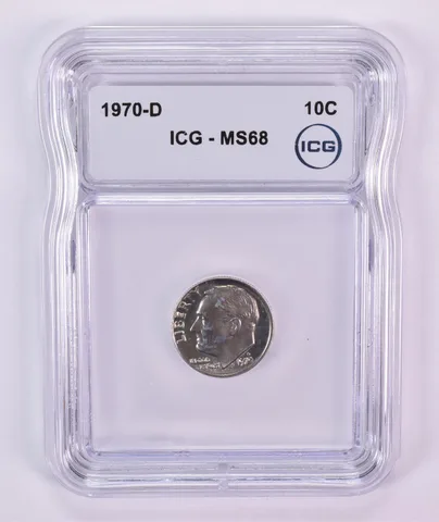 1970-D Roosevelt Dime MS68 ICG