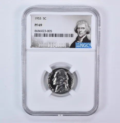 1953 Jefferson Nickel PF69 NGC Special Label