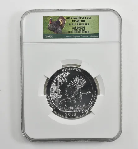 2015 5 Oz Silver Quarter America The Beautiful Kisatchie ER MS69 DPL NGC *1568
