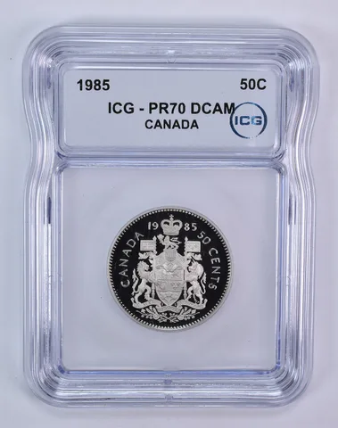 1985 Canada 50 Cents PR70 DCAM ICG
