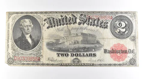 1917 $2 Legal Tender Large Note Red Seal *2632