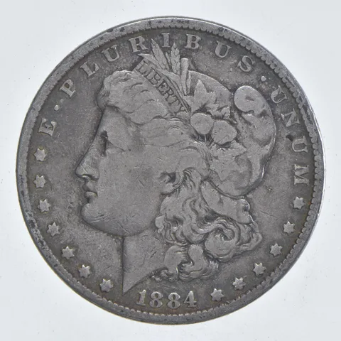 Early - 1884 Morgan Silver Dollar - 90% US Coin *840