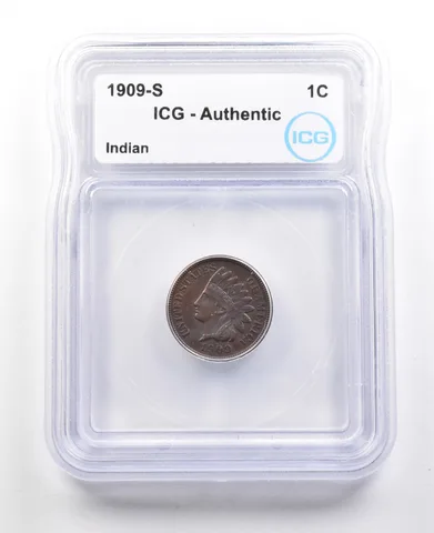 1909-S Indian Head Cent Authentic ICG *3604
