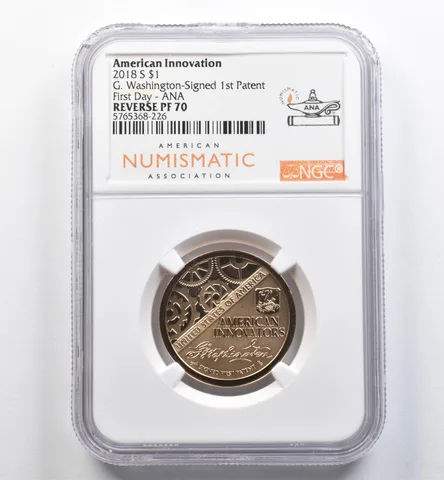 2018-S Innovation $1 First Patent First Day ANA Reverse PF70 NGC *9074
