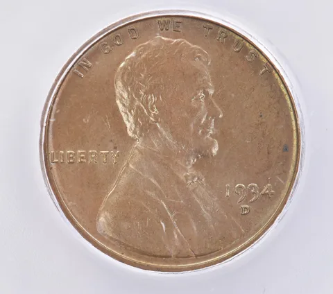 1934-D Lincoln Wheat Cent MS65 BN ICG Beautiful Tone *2572