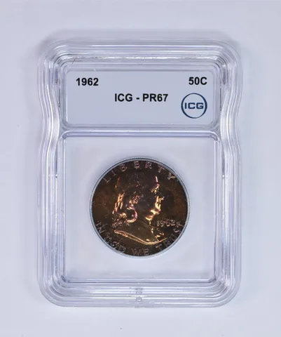 1962 Franklin Half Dollar PR67 ICG Beautiful Tone *7985